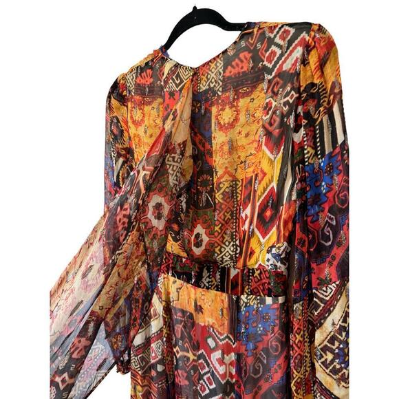 LE SUPERBE‎ - Wo Joni Long Sleeve Maxi Dress - Tapestry Patchwork - size 4 (NWT) - Picture 15 of 16